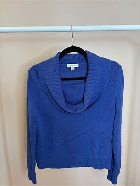 St. John Sport Blue Knit Sweater | Petite Small